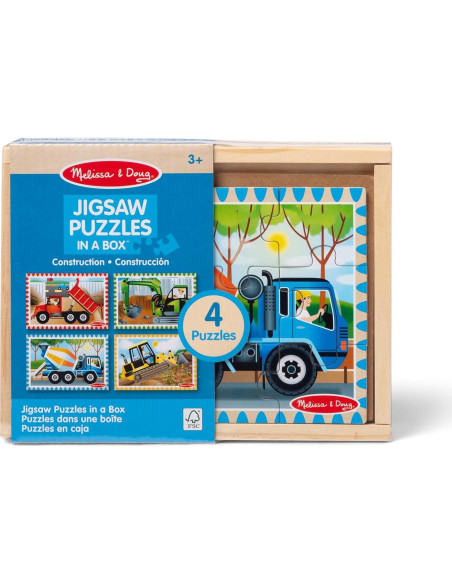 Rompecabezas de Madera Vehículos de Construcción Melissa & Doug Rompecabezas de Madera Vehículos de Construcción Melissa & Doug
