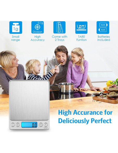 Báscula de Cocina Digital AMIR 3000g Acero Inoxidable Báscula de Cocina Digital AMIR 3000g Acero Inoxidable
