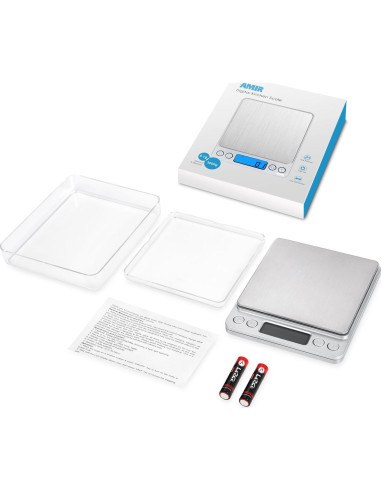 Báscula de Cocina Digital AMIR 3000g Acero Inoxidable