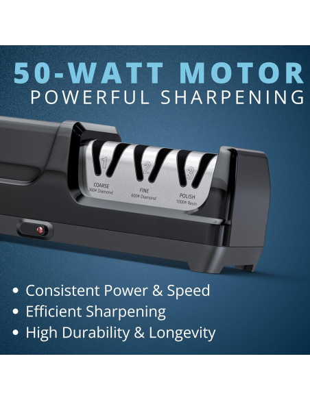 Afilador Eléctrico Yatoshi EKS 50W 3 Etapas para Cuchillos Afilador Eléctrico Yatoshi EKS 50W 3 Etapas para Cuchillos