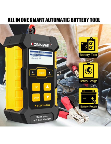 Cargador de Batería KONNWEI KW510 12V 5A Automático Cargador de Batería KONNWEI KW510 12V 5A Automático