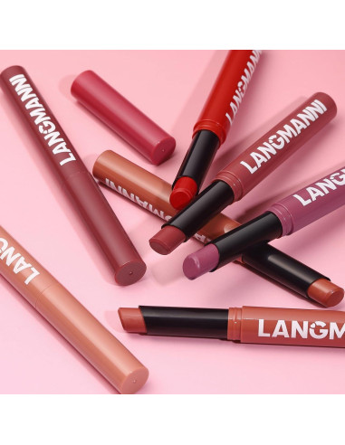 Set de 12 Labiales Mate Jolilab - Colores Nude y Oscuros