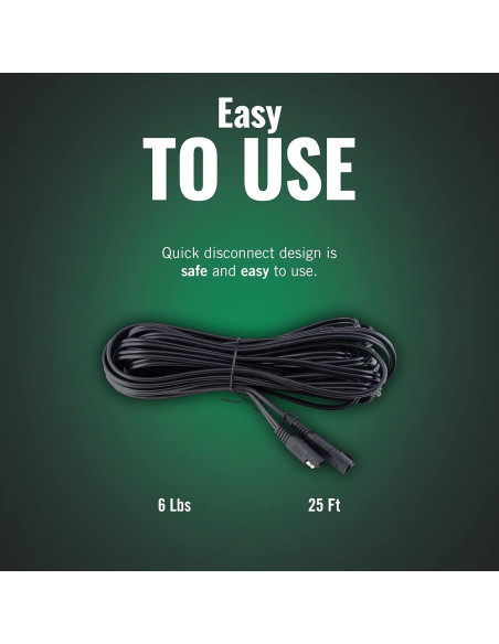 Cable de extensión Battery Tender 25 pies para cargadores Cable de extensión Battery Tender 25 pies para cargadores