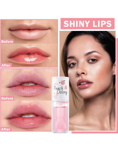 Juego de 2 Bálsamos Labiales GHFCZOO - Durazno y Leche de Miel 2