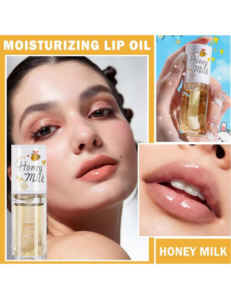Juego de 2 Bálsamos Labiales GHFCZOO - Durazno y Leche de Miel Juego de 2 Bálsamos Labiales GHFCZOO - Durazno y Leche de Miel