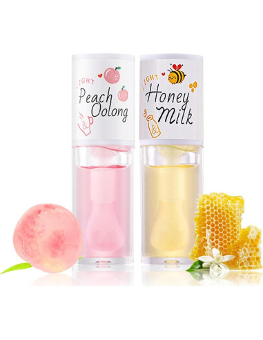 Juego de 2 Bálsamos Labiales GHFCZOO - Durazno y Leche de Miel