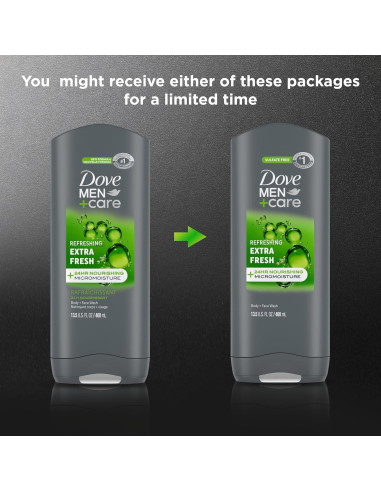Gel de Ducha y Cara Dove Hombres+Cuidado 385g Extra Fresco
