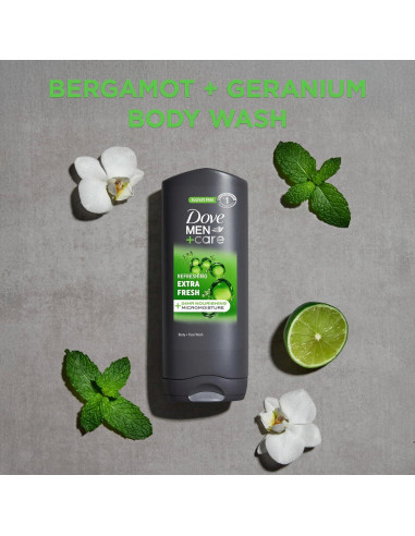 Gel de Ducha y Cara Dove Hombres+Cuidado 385g Extra Fresco