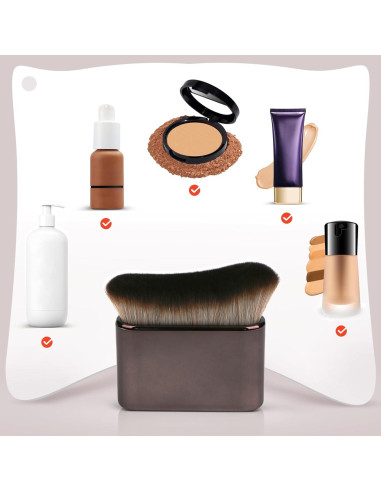 Brocha de Autobronceador UNIMEIX con Cerdas Densas - Gris