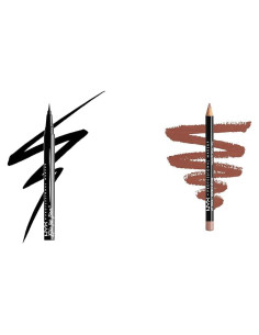 Paquete de Maquillaje NYX: Delineador Epic Ink y Lápiz de Labios Slim