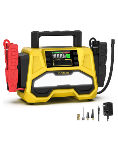 Arrancador de Batería YUSMAN F05-P 8000A 24000mAh y Compresor