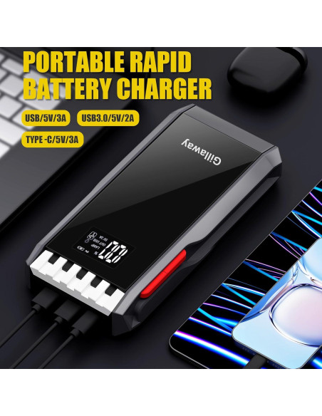 Arrancador de Batería Gillaway 012 4500A 12V Pantalla LCD Arrancador de Batería Gillaway 012 4500A 12V Pantalla LCD