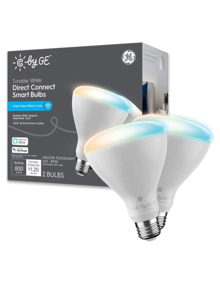 Bombillas LED inteligentes GE Cync BR30 regulables 10W 2 unidades Bombillas LED inteligentes GE Cync BR30 regulables 10W 2 unidades