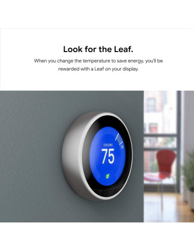 Termostato Inteligente Google Nest 3ra Gen T3007ES - Acero Inoxidable