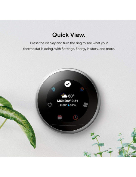 Termostato Inteligente Google Nest 3ra Gen T3007ES - Acero Inoxidable Termostato Inteligente Google Nest 3ra Gen T3007ES - Acero Inoxidable