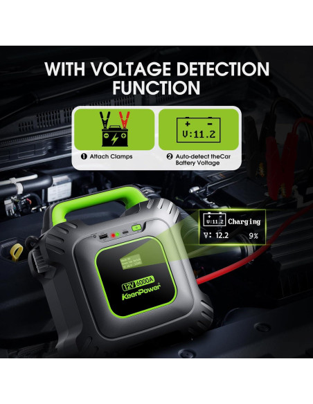 Arrancador de Salto KeenPower SC6000G PRO 6000A Sin Batería Arrancador de Salto KeenPower SC6000G PRO 6000A Sin Batería