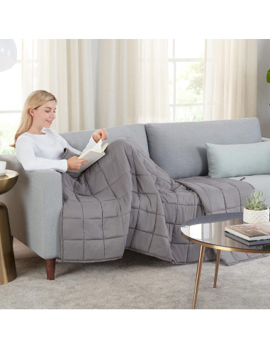 Manta Pesada Serta Zen Rest 4.54 kg 122x183 cm Gris