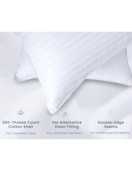 Juego de 2 almohadas Threadmill estándar 50.8x66 cm refrigerantes Juego de 2 almohadas Threadmill estándar 50.8x66 cm refrigerantes