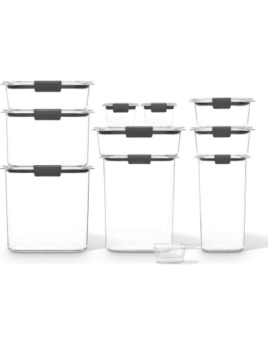 Juego de 10 Contenedores Herméticos Rubbermaid Brilliance