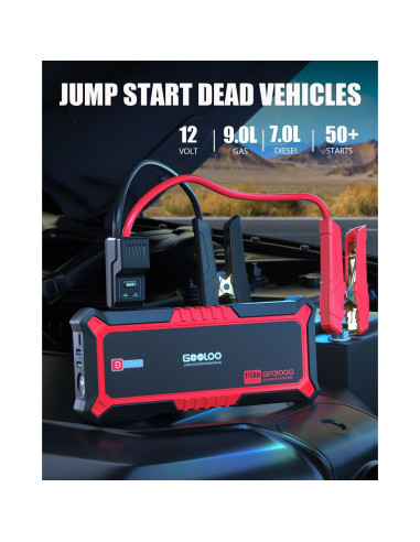 GOOLOO Arrancador de Salto 3000A 12V para Automóviles