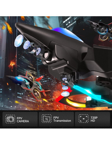 Avión RC BEZGAR S152 con Cámara y Luces LED