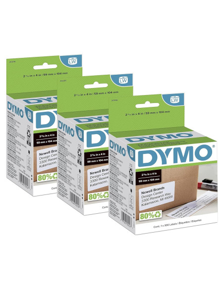 Etiquetas de Envío Grandes DYMO 2-5/16" x 4" - 900 Unidades Etiquetas de Envío Grandes DYMO 2-5/16" x 4" - 900 Unidades