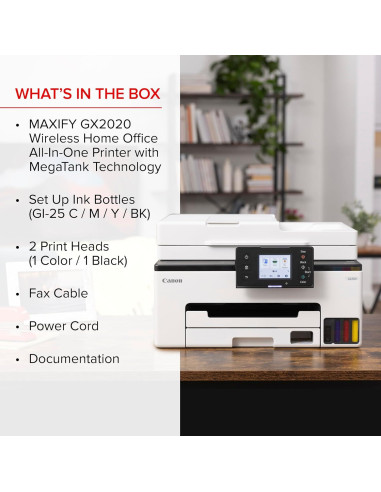Impresora Canon MegaTank GX2020 Inalámbrica Todo en Uno
