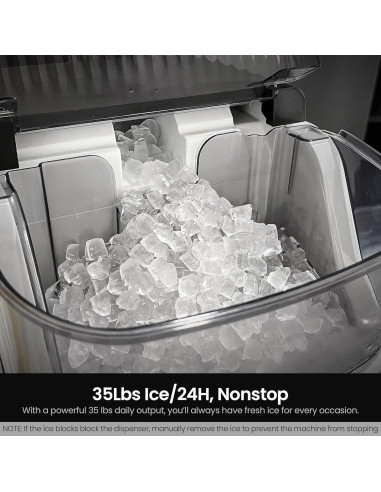Máquina de Hielo Nugget Kismile 15.88 kg/día Plata