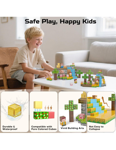Bloques Magnéticos Kryzomat 100PCS 2cm para Niños 3-12 Años