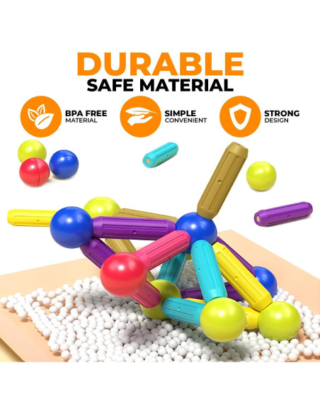 Bloques Magnéticos WeeKids 64 Piezas Juguete Educativo STEM Bloques Magnéticos WeeKids 64 Piezas Juguete Educativo STEM