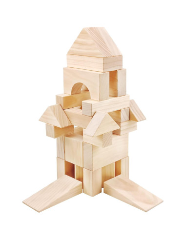 Bloques de Madera Grandes Onshine 64 Piezas para Niños 1-3 Años