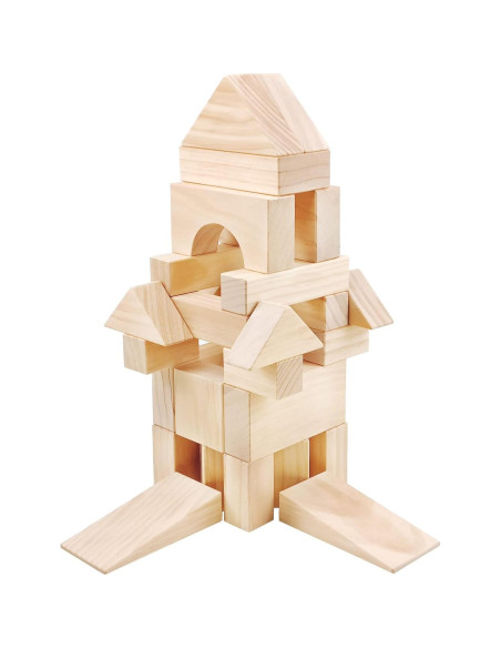 Bloques de Madera Grandes Onshine 64 Piezas para Niños 1-3 Años Bloques de Madera Grandes Onshine 64 Piezas para Niños 1-3 Años