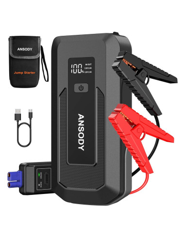 Arrancador de Coche Ansody S7 3000A con Luz LED y SOS
