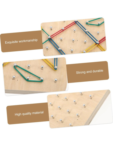 Tablero Geométrico Educativo Milisten 17.8x17.8cm para Niños Tablero Geométrico Educativo Milisten 17.8x17.8cm para Niños
