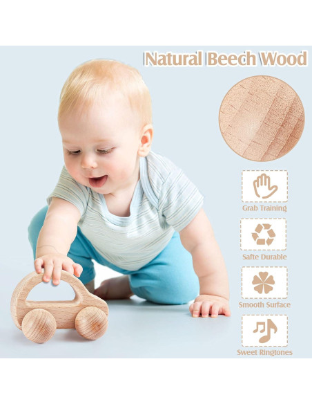 5 Piezas Juguetes de Madera Zhanmai para Bebés 0-12 Meses 5 Piezas Juguetes de Madera Zhanmai para Bebés 0-12 Meses