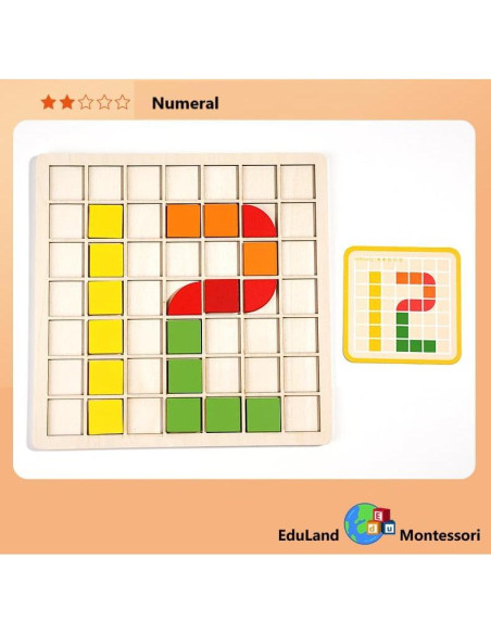 Rompecabezas de Bloques de Madera Eduland Montessori 120 Piezas