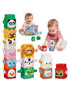 Juego de 12 Juguetes Apilables Animales BLNOS 1-4 Años