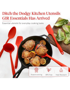 Set de Utensilios de Cocina GIR 5 Piezas Silicona Rojo Fuego 2