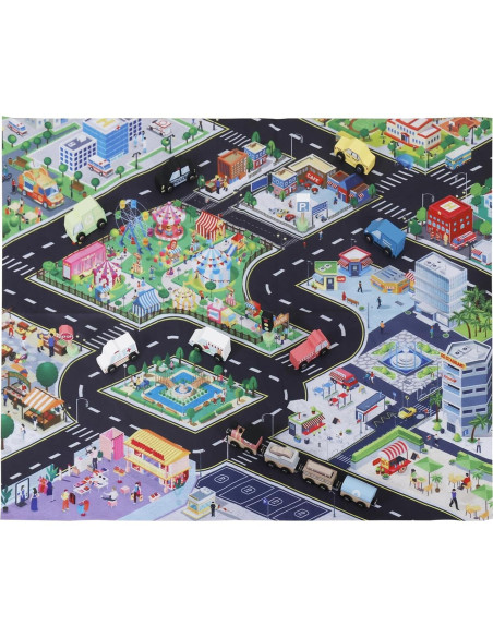 Juego de Tren de Madera TOUCH US con Alfombrilla de Ciudad Juego de Tren de Madera TOUCH US con Alfombrilla de Ciudad
