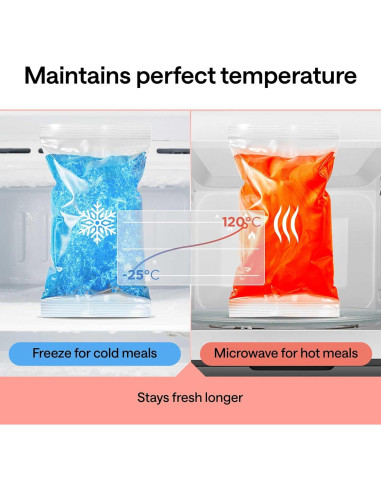 Caja Bento WONDER FAMILY Naranja 5 Compartimentos 690 ml