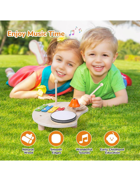 Juego de Batería WODI para Niños - 4 Instrumentos Musicales Juego de Batería WODI para Niños - 4 Instrumentos Musicales
