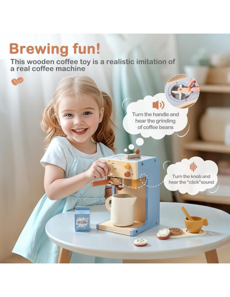 Juguete Cafetera de Madera EERKEOD para Niños 1.05 kg Juguete Cafetera de Madera EERKEOD para Niños 1.05 kg
