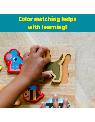 Rompecabezas de Madera Chuckle & Roar 2 Piezas Montessori