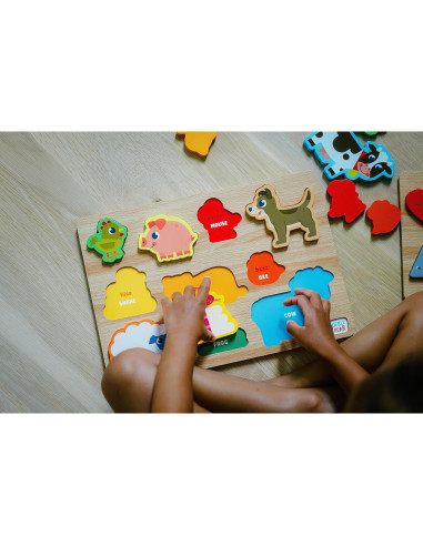 Rompecabezas de Madera Chuckle & Roar 2 Piezas Montessori
