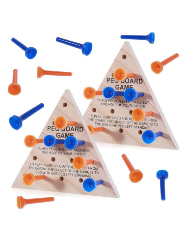 Juego de Mesa de Clavos de Triángulo de Madera Thinp - 2 Piezas
