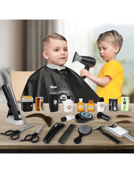 Set de Barbería de Juguete deAO para Niños 29 Piezas Set de Barbería de Juguete deAO para Niños 29 Piezas