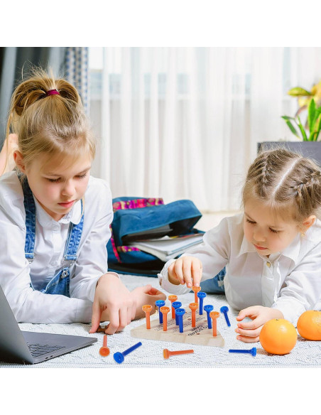 Juego de Mesa de Clavos de Triángulo de Madera Thinp - 2 Piezas Juego de Mesa de Clavos de Triángulo de Madera Thinp - 2 Piezas