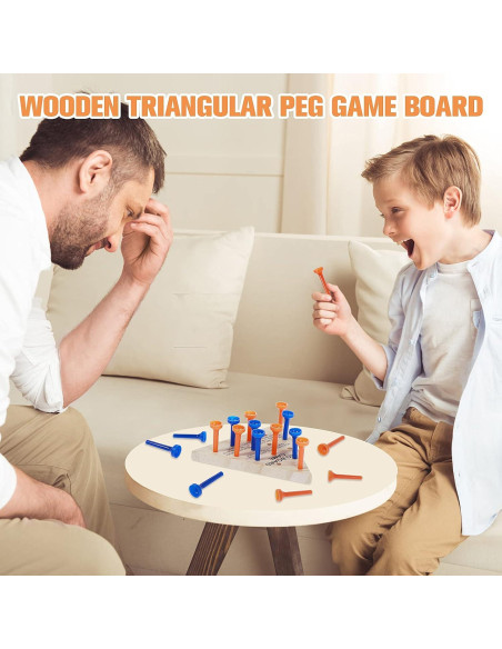 Juego de Mesa de Clavos de Triángulo de Madera Thinp - 2 Piezas Juego de Mesa de Clavos de Triángulo de Madera Thinp - 2 Piezas