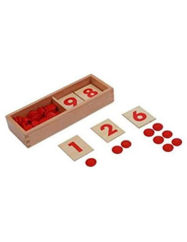 Tarjetas y Contadores Adena Montessori - Juegos Matemáticos 1-10