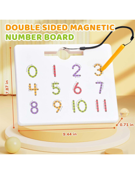 Tablero Magnético Doble Cara Gamenote para Niños - Letras y Números Tablero Magnético Doble Cara Gamenote para Niños - Letras y Números